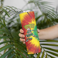 Lithuania Christmas Tie Dye Skinny Tumbler Skeleton Basketball Slam Dunk Santa Hat - Wonder Print Shop