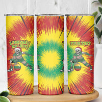 Lithuania Christmas Tie Dye Skinny Tumbler Skeleton Basketball Slam Dunk Santa Hat - Wonder Print Shop