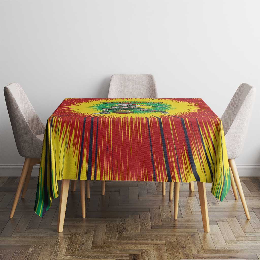 Lithuania Christmas Tie Dye Tablecloth Skeleton Basketball Slam Dunk Santa Hat - Wonder Print Shop