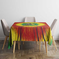 Lithuania Christmas Tie Dye Tablecloth Skeleton Basketball Slam Dunk Santa Hat - Wonder Print Shop