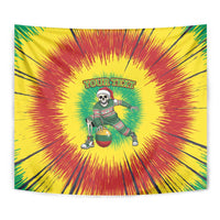 Lithuania Christmas Tie Dye Tapestry Skeleton Basketball Slam Dunk Santa Hat - Wonder Print Shop