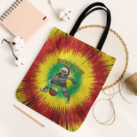 Lithuania Christmas Tie Dye Tote Bag Skeleton Basketball Slam Dunk Santa Hat - Wonder Print Shop