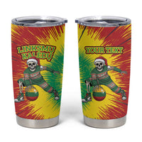 Lithuania Christmas Tie Dye Tumbler Cup Skeleton Basketball Slam Dunk Santa Hat - Wonder Print Shop