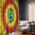 Lithuania Christmas Tie Dye Window Curtain Skeleton Basketball Slam Dunk Santa Hat - Wonder Print Shop