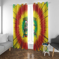 Lithuania Christmas Tie Dye Window Curtain Skeleton Basketball Slam Dunk Santa Hat - Wonder Print Shop