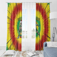 Lithuania Christmas Tie Dye Window Curtain Skeleton Basketball Slam Dunk Santa Hat - Wonder Print Shop