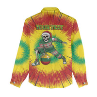 Personalized Lithuania Christmas Tie Dye Women Casual Shirt Skeleton Basketball Slam Dunk Santa Hat LT19