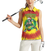Personalized Lithuania Christmas Tie Dye Women Sleeveless Polo Shirt Skeleton Basketball Slam Dunk Santa Hat LT19