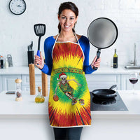 Lithuania Christmas Tie Dye Apron Skeleton Basketball Slam Dunk - Wonder Print Shop