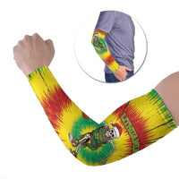 Lithuania Christmas Tie Dye Arm Sleeves Skeleton Basketball Slam Dunk - Wonder Print Shop
