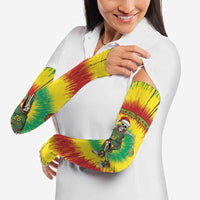 Lithuania Christmas Tie Dye Arm Sleeves Skeleton Basketball Slam Dunk - Wonder Print Shop