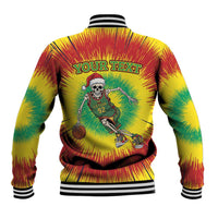 Personalized Lithuania Christmas Tie Dye Baseball Jacket Skeleton Basketball Slam Dunk LT19