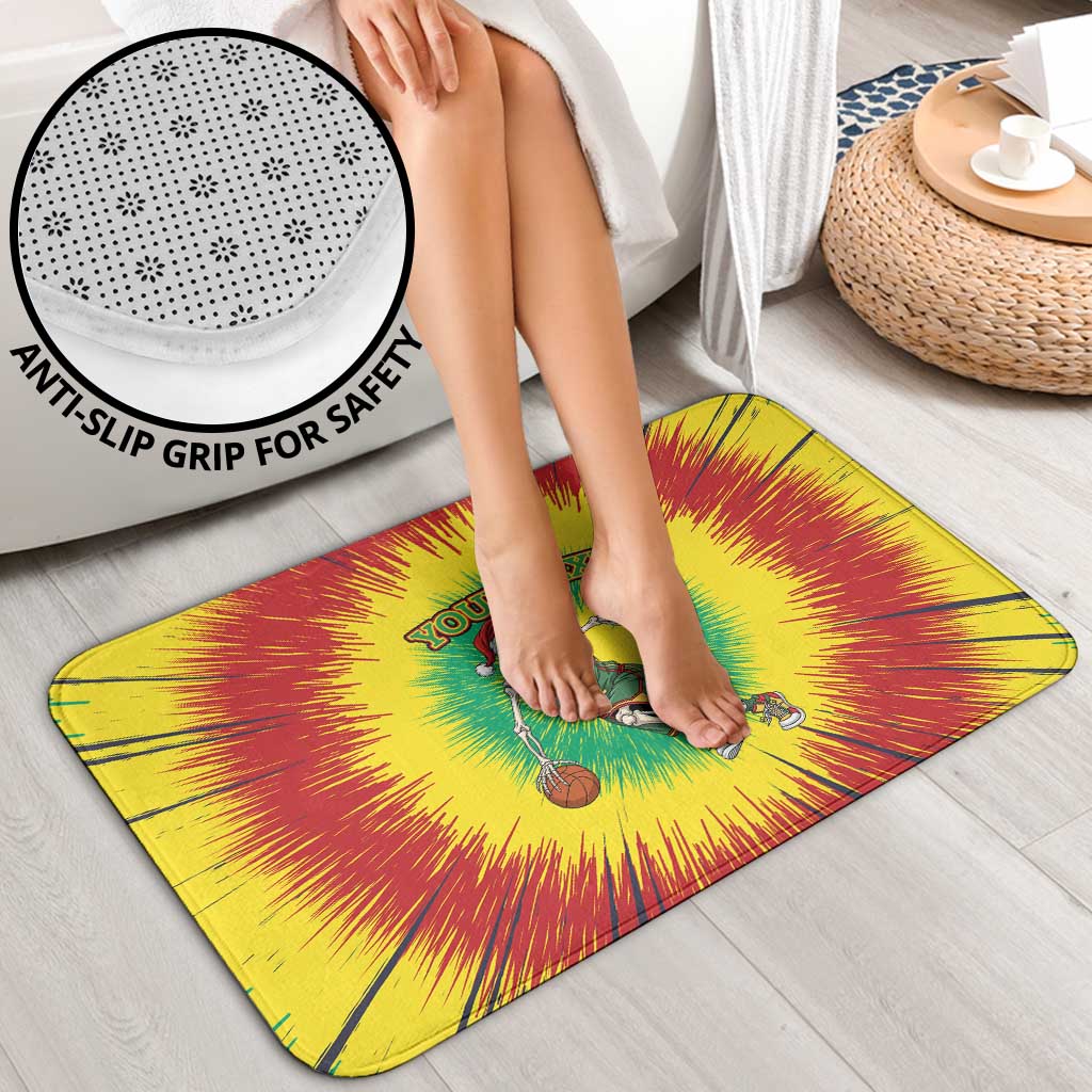 Lithuania Christmas Tie Dye Bathroom Set Skeleton Basketball Slam Dunk - Wonder Print Shop