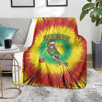 Lithuania Christmas Tie Dye Blanket Skeleton Basketball Slam Dunk - Wonder Print Shop
