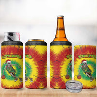 Lithuania Christmas Tie Dye 4 in 1 Can Cooler Tumbler Skeleton Basketball Slam Dunk - Wonder Print Shop