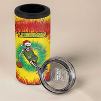 Lithuania Christmas Tie Dye 4 in 1 Can Cooler Tumbler Skeleton Basketball Slam Dunk - Wonder Print Shop