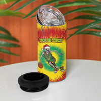 Lithuania Christmas Tie Dye 4 in 1 Can Cooler Tumbler Skeleton Basketball Slam Dunk - Wonder Print Shop