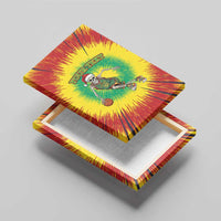 Lithuania Christmas Tie Dye Canvas Wall Art Skeleton Basketball Slam Dunk - Wonder Print Shop