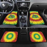 Lithuania Christmas Tie Dye Car Mats Skeleton Basketball Slam Dunk - Wonder Print Shop