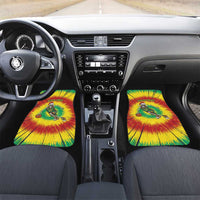 Lithuania Christmas Tie Dye Car Mats Skeleton Basketball Slam Dunk - Wonder Print Shop