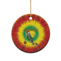 Lithuania Christmas Tie Dye Ceramic Ornament Skeleton Basketball Slam Dunk - Wonder Print Shop