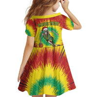 Personalized Lithuania Christmas Tie Dye Family Matching Off The Shoulder Long Sleeve Dress and Hawaiian Shirt Skeleton Basketball Slam Dunk LT19