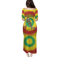 Personalized Lithuania Christmas Tie Dye Family Matching Puletasi and Hawaiian Shirt Skeleton Basketball Slam Dunk LT19