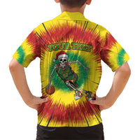 Personalized Lithuania Christmas Tie Dye Hawaiian Shirt Skeleton Basketball Slam Dunk LT19