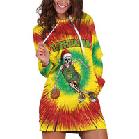 Personalized Lithuania Christmas Tie Dye Hoodie Dress Skeleton Basketball Slam Dunk LT19