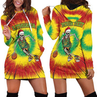 Personalized Lithuania Christmas Tie Dye Hoodie Dress Skeleton Basketball Slam Dunk LT19