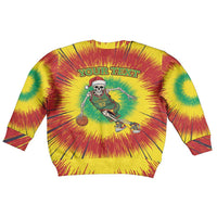 Lithuania Christmas Tie Dye Kid Ugly Christmas Sweater Skeleton Basketball Slam Dunk - Wonder Print Shop