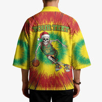 Personalized Lithuania Christmas Tie Dye Kimono Skeleton Basketball Slam Dunk LT19