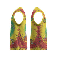 Personalized Lithuania Christmas Tie Dye Christmas Knitted V-Neck Vest Skeleton Basketball Slam Dunk - Wonder Print Shop