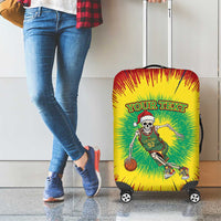 Lithuania Christmas Tie Dye Luggage Cover Skeleton Basketball Slam Dunk - Wonder Print Shop