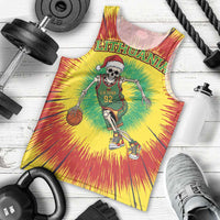 Personalized Lithuania Christmas Tie Dye Men Tank Top Skeleton Basketball Slam Dunk LT19