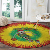 Lithuania Christmas Tie Dye Round Carpet Skeleton Basketball Slam Dunk - Wonder Print Shop