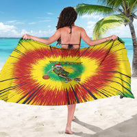 Lithuania Christmas Tie Dye Sarong Skeleton Basketball Slam Dunk - Wonder Print Shop