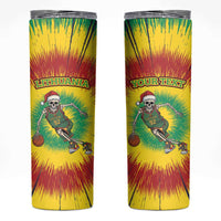 Lithuania Christmas Tie Dye Skinny Tumbler Skeleton Basketball Slam Dunk - Wonder Print Shop