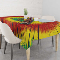 Lithuania Christmas Tie Dye Tablecloth Skeleton Basketball Slam Dunk - Wonder Print Shop