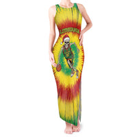 Personalized Lithuania Christmas Tie Dye Tank Maxi Dress Skeleton Basketball Slam Dunk LT19
