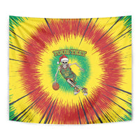 Lithuania Christmas Tie Dye Tapestry Skeleton Basketball Slam Dunk - Wonder Print Shop