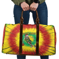 Lithuania Christmas Tie Dye Travel Bag Skeleton Basketball Slam Dunk - Wonder Print Shop