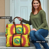 Lithuania Christmas Tie Dye Travel Bag Skeleton Basketball Slam Dunk - Wonder Print Shop