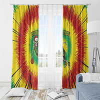 Lithuania Christmas Tie Dye Window Curtain Skeleton Basketball Slam Dunk - Wonder Print Shop