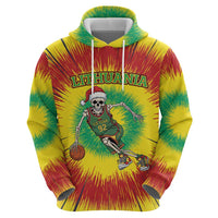 Personalized Lithuania Christmas Tie Dye Zip Hoodie Skeleton Basketball Slam Dunk LT19