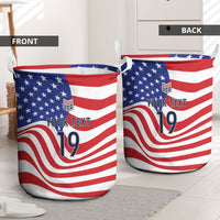 Custom United States Soccer Laundry Basket USA Stars and Stripes Style
