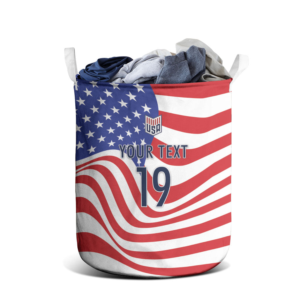 Custom United States Soccer Laundry Basket USA Stars and Stripes Style