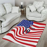 Custom United States Soccer Area Rug USA Stars and Stripes Style