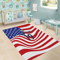 Custom United States Soccer Area Rug USA Stars and Stripes Style