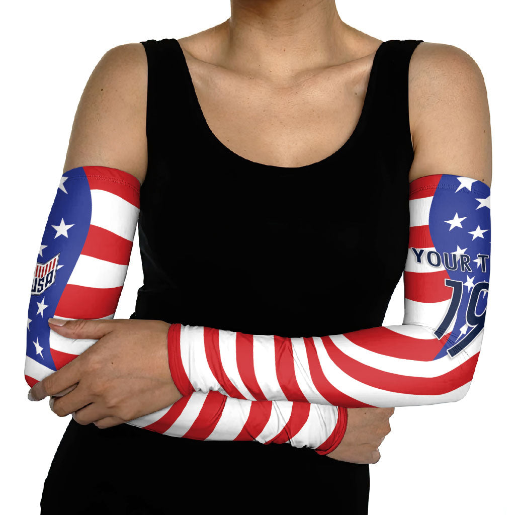 Custom United States Soccer Arm Sleeves USA Stars and Stripes Style